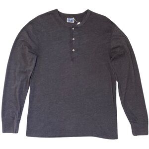 J.Crew (Men M) Blue Henley Jersey Long Sleeve